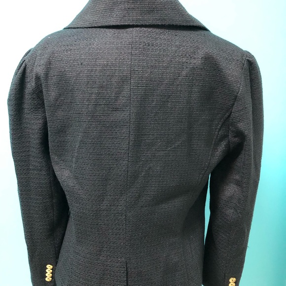 Mary Kay | black with metallic threading blazer | 14R | with extra gold buttons - Picture 6 of 9
